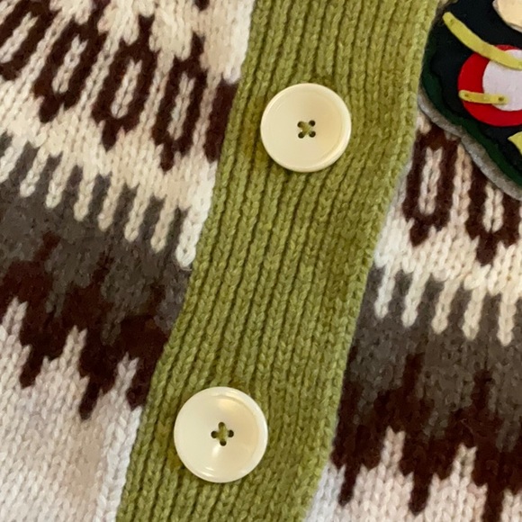 The Reeds Colorblocked Fair Isle Wool Cardigan XS NWOT - Picture 10 of 13